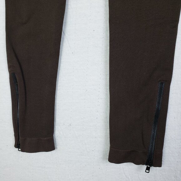 SPANX Seamless Leggings Ankle Side Zip High Rise Dark Brown size M - Picture 4 of 13